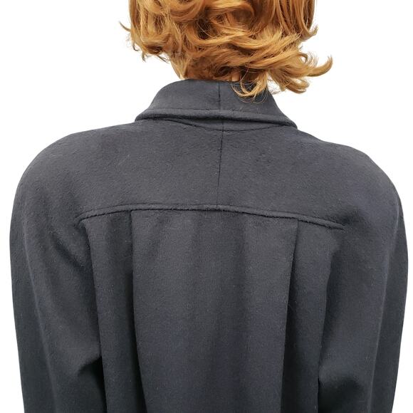 Vintage 80s Braefair Wool Pea Coat Overcoat Union Made in USA Double Breast 10 L - Picture 9 of 12